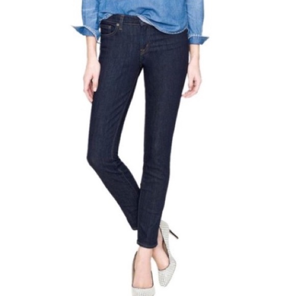 J. Crew Toothpick Ankle Jeans in Classic Wash